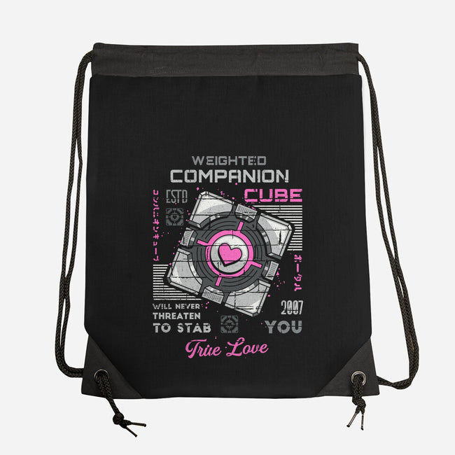 Companion Cube-none drawstring bag-Logozaste
