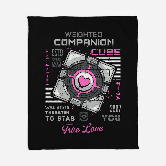 Companion Cube-none fleece blanket-Logozaste