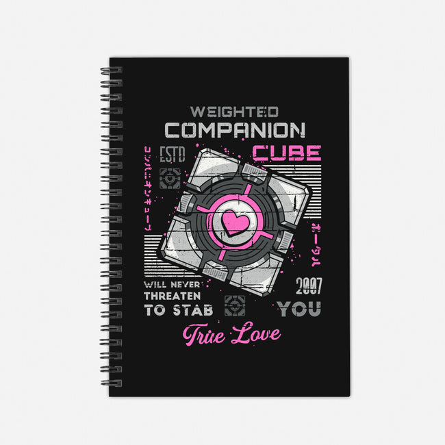 Companion Cube-none dot grid notebook-Logozaste