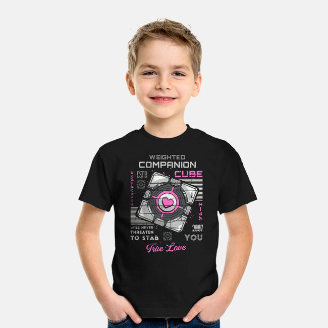 Companion Cube-youth basic tee-Logozaste