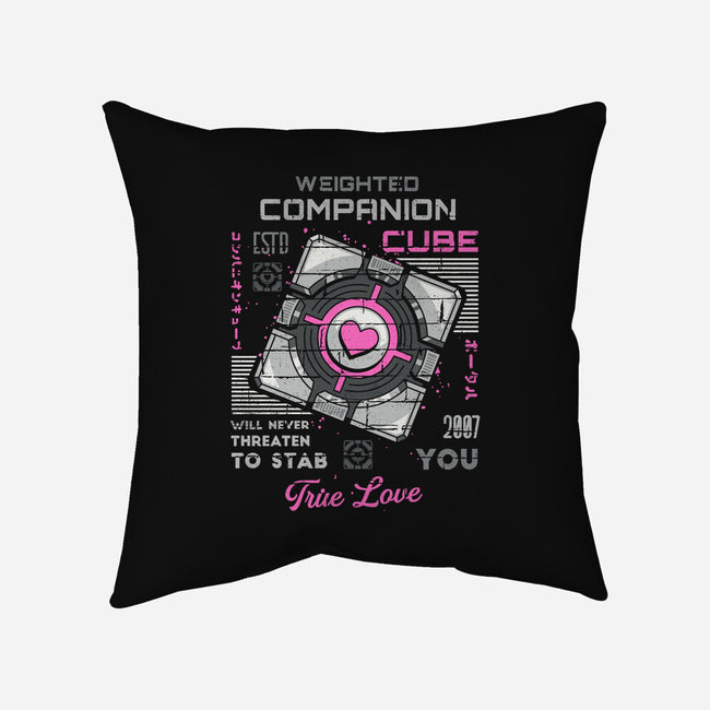 Companion Cube-none removable cover throw pillow-Logozaste
