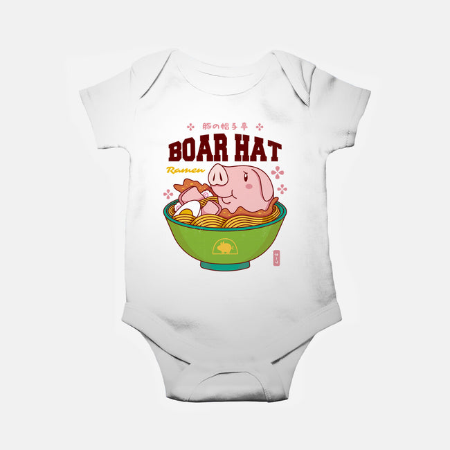 Boar Hat Ramen-baby basic onesie-Logozaste
