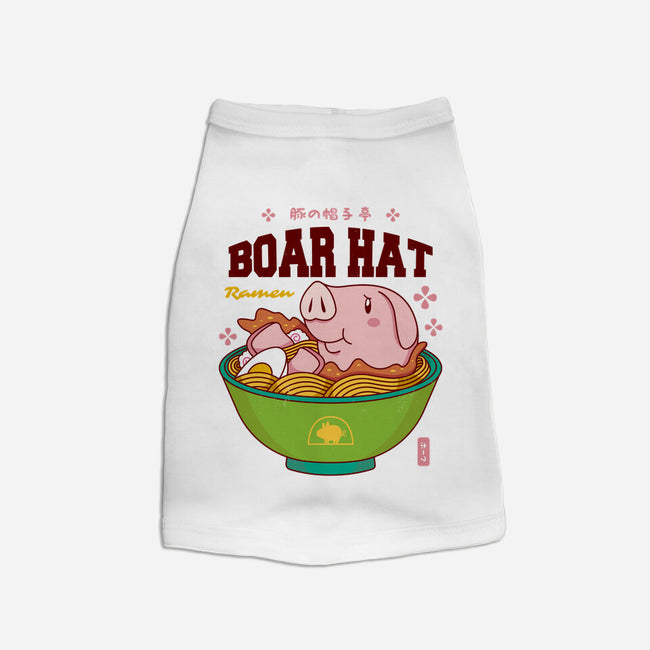 Boar Hat Ramen-cat basic pet tank-Logozaste