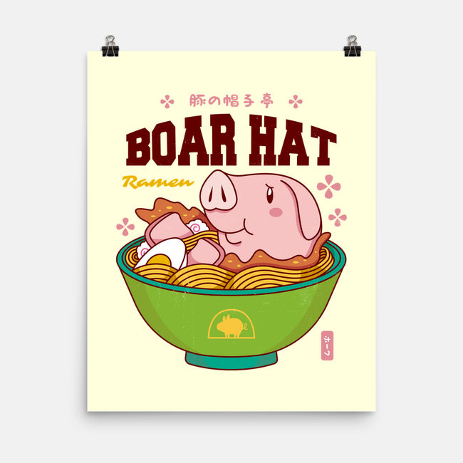 Boar Hat Ramen-none matte poster-Logozaste