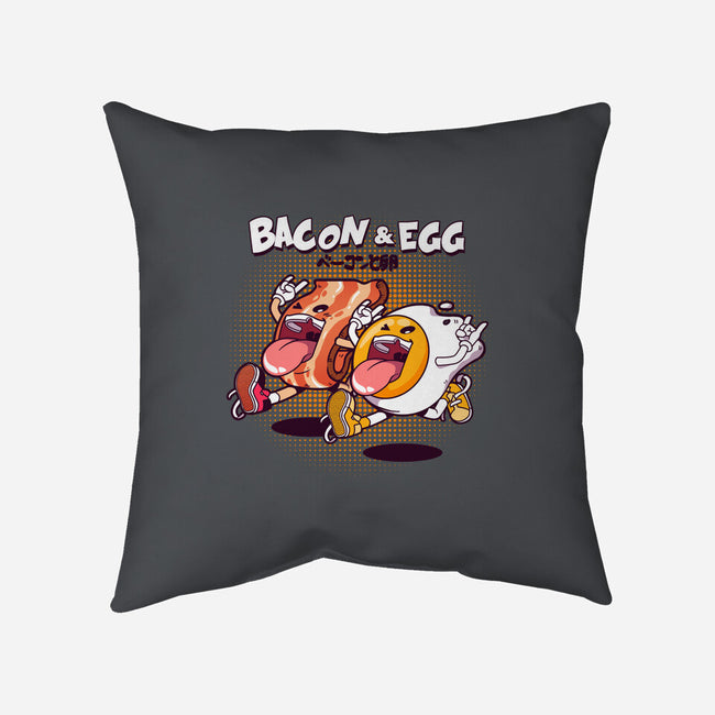 Breakfast Buds-none removable cover w insert throw pillow-mankeeboi