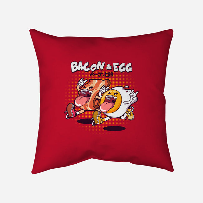 Breakfast Buds-none removable cover w insert throw pillow-mankeeboi