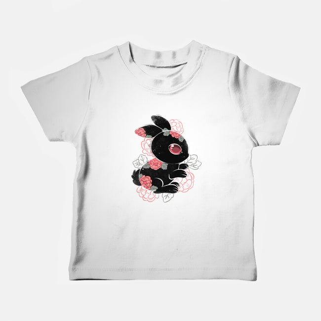 Ink Flower Rabbit-baby basic tee-ricolaa