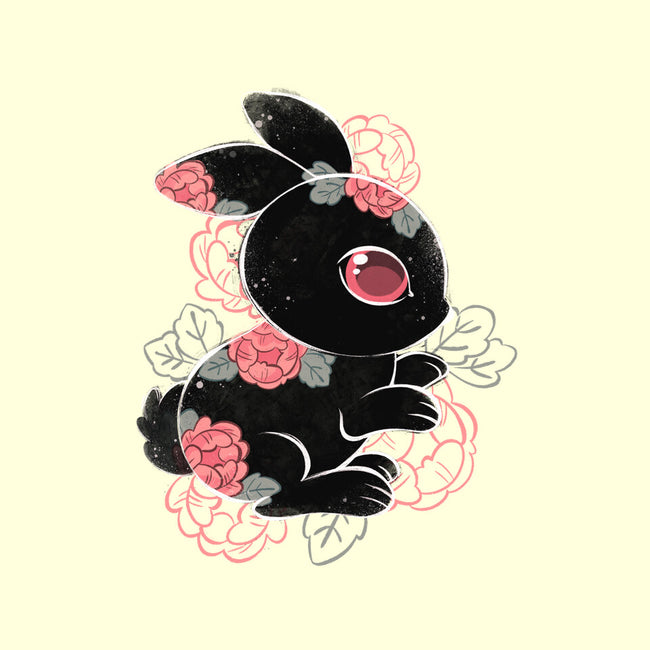 Ink Flower Rabbit-none removable cover w insert throw pillow-ricolaa
