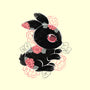 Ink Flower Rabbit-none removable cover w insert throw pillow-ricolaa