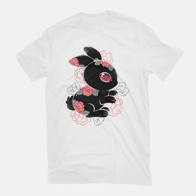 Ink Flower Rabbit-womens basic tee-ricolaa