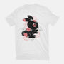 Ink Flower Rabbit-womens basic tee-ricolaa