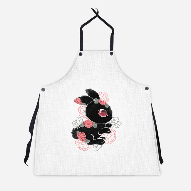 Ink Flower Rabbit-unisex kitchen apron-ricolaa