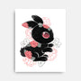 Ink Flower Rabbit-none stretched canvas-ricolaa