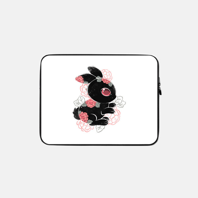 Ink Flower Rabbit-none zippered laptop sleeve-ricolaa