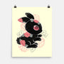 Ink Flower Rabbit-none matte poster-ricolaa