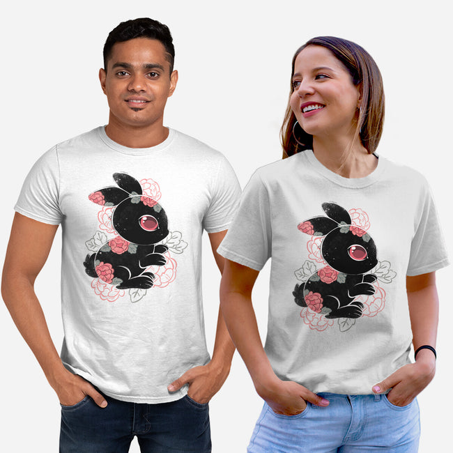Ink Flower Rabbit-unisex basic tee-ricolaa
