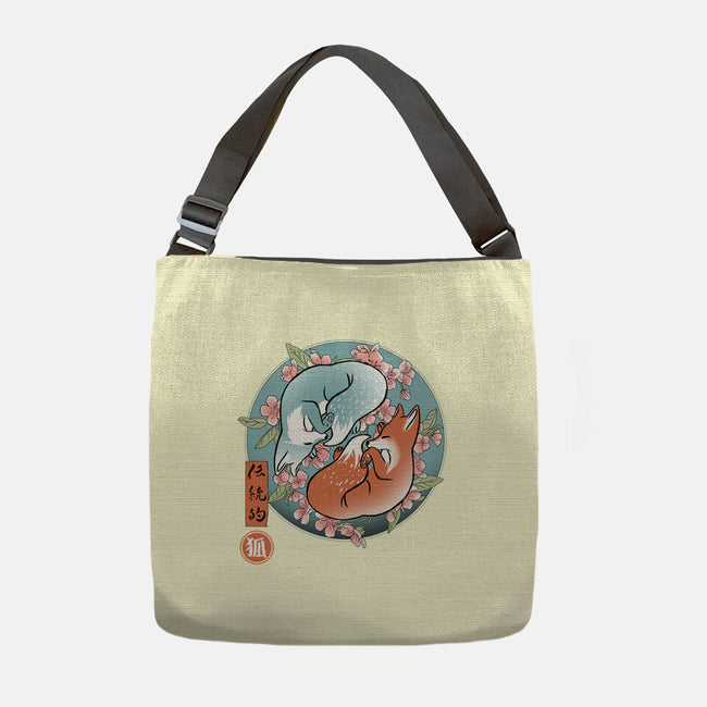 Traditional Fox-none adjustable tote bag-IKILO