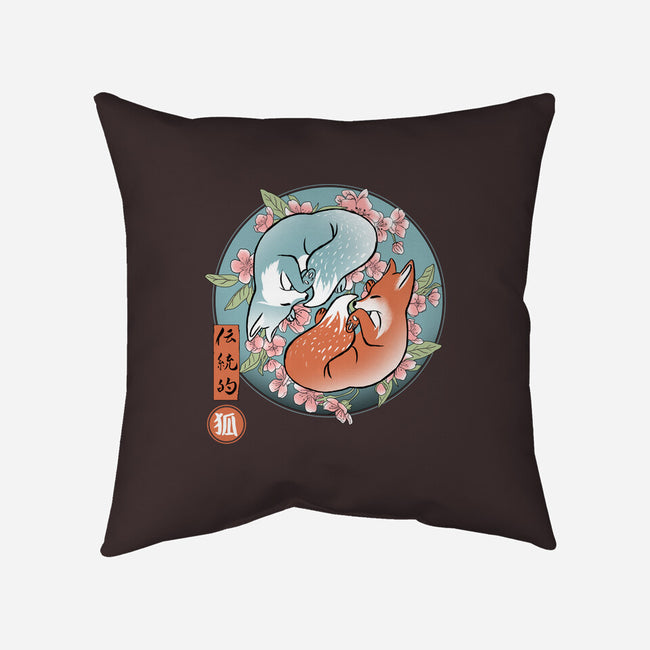 Traditional Fox-none removable cover throw pillow-IKILO