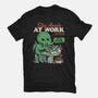 Stay Awake At Work-womens fitted tee-eduely