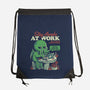 Stay Awake At Work-none drawstring bag-eduely