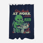 Stay Awake At Work-none polyester shower curtain-eduely