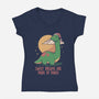 Dreams Are Made Of Dinos-womens v-neck tee-koalastudio