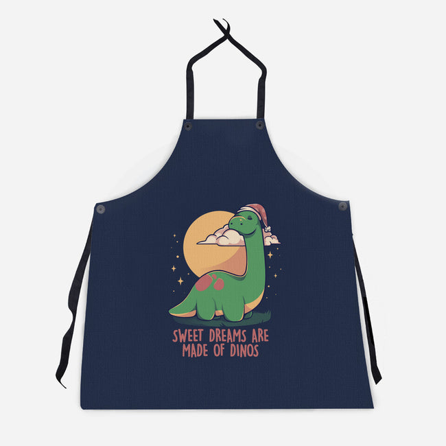 Dreams Are Made Of Dinos-unisex kitchen apron-koalastudio