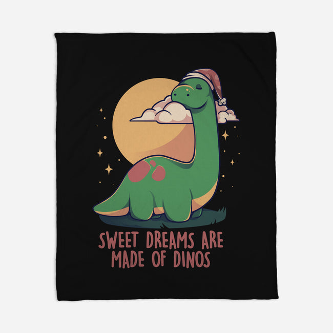Dreams Are Made Of Dinos-none fleece blanket-koalastudio