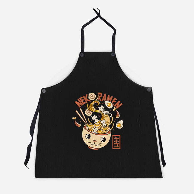 Ramen Cat Head-unisex kitchen apron-tobefonseca