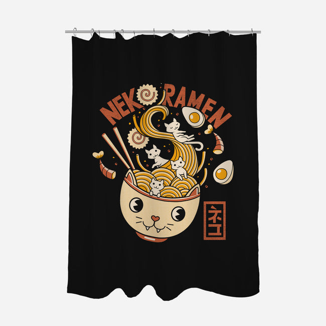 Ramen Cat Head-none polyester shower curtain-tobefonseca