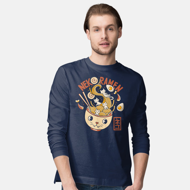 Ramen Cat Head-mens long sleeved tee-tobefonseca