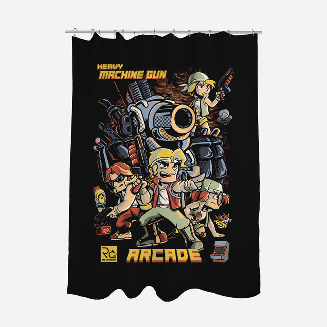 Heavy Machine Gun-none polyester shower curtain-Nihon Bunka