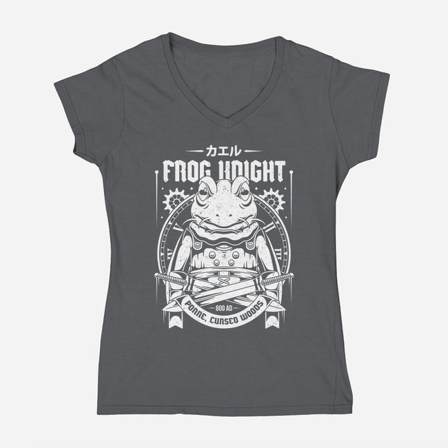 Frog Knight-womens v-neck tee-Alundrart