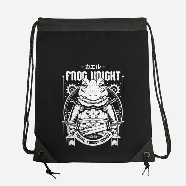 Frog Knight-none drawstring bag-Alundrart