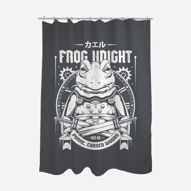 Frog Knight-none polyester shower curtain-Alundrart