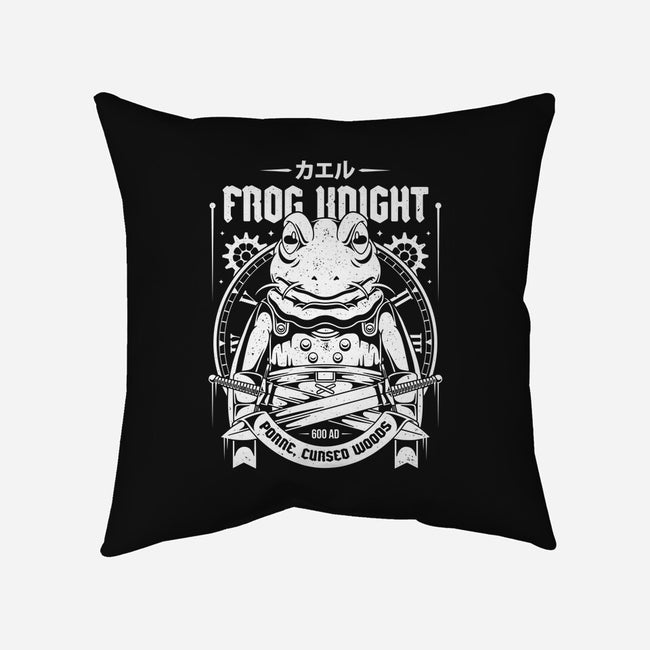 Frog Knight-none removable cover w insert throw pillow-Alundrart