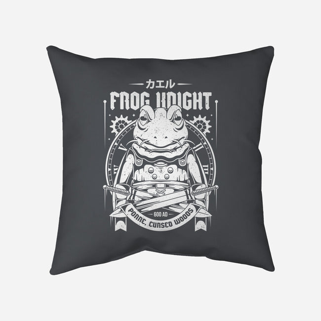 Frog Knight-none removable cover w insert throw pillow-Alundrart