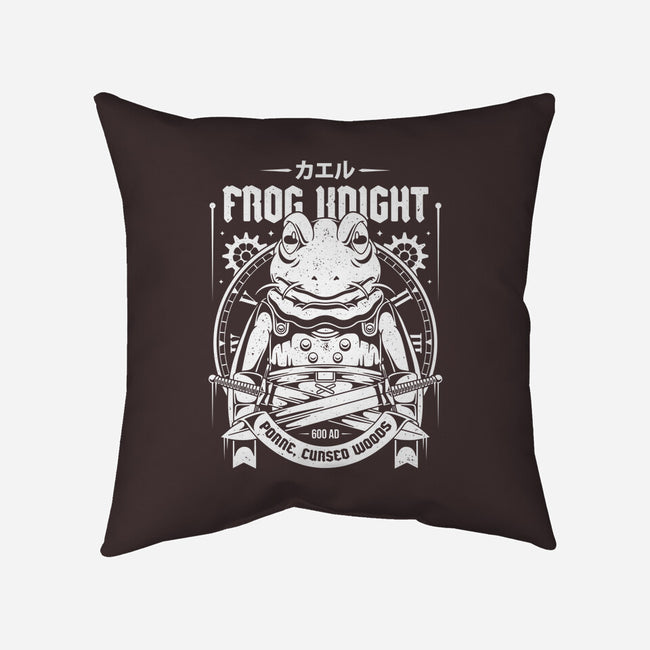 Frog Knight-none removable cover w insert throw pillow-Alundrart
