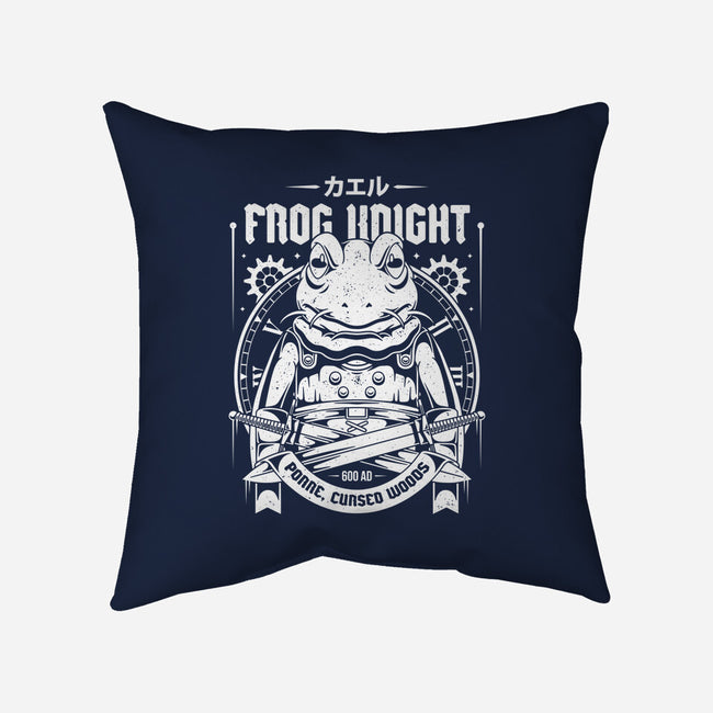 Frog Knight-none removable cover w insert throw pillow-Alundrart
