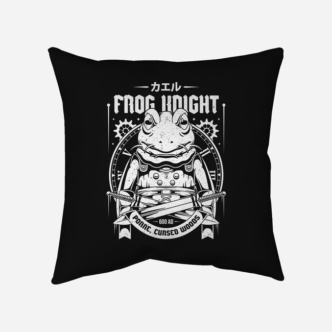 Frog Knight-none removable cover throw pillow-Alundrart