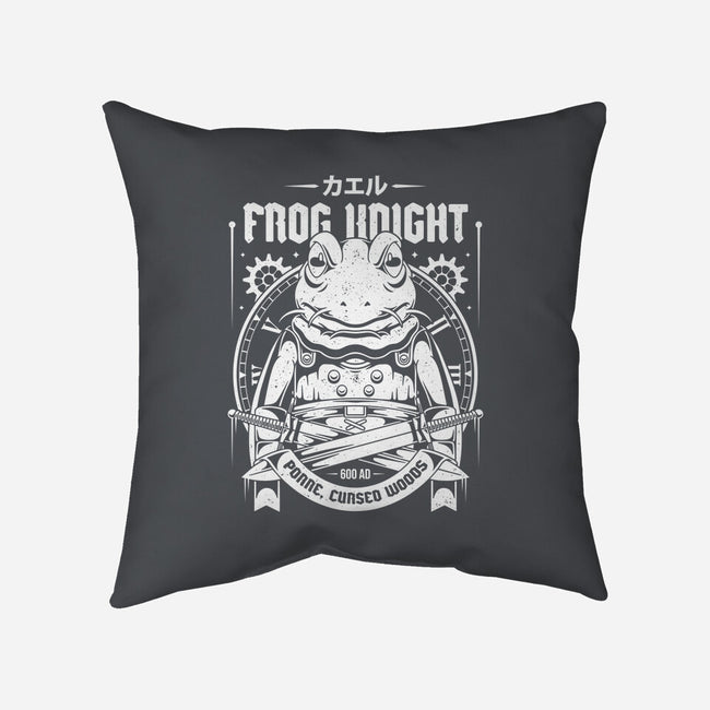 Frog Knight-none removable cover throw pillow-Alundrart