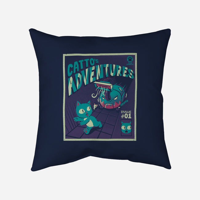 Catto Adventures-none removable cover throw pillow-tobefonseca