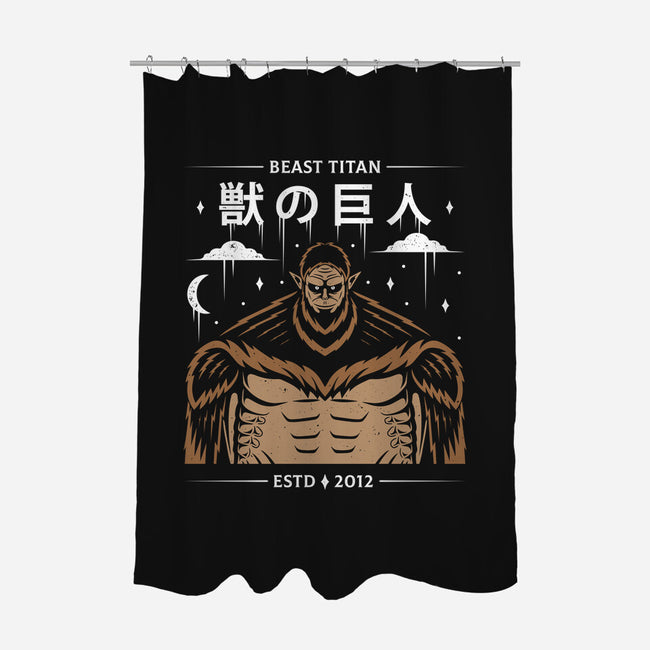 Zeke's Beast Titan-none polyester shower curtain-Alundrart