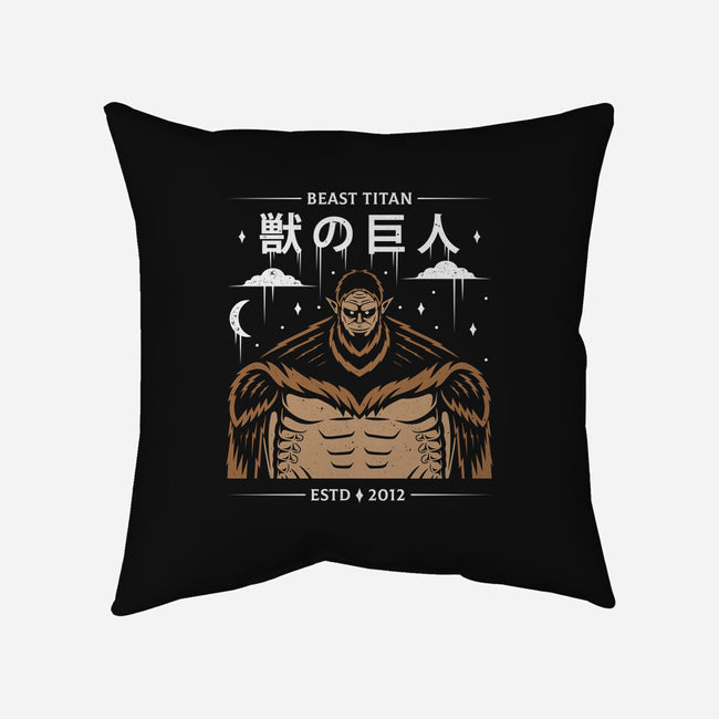 Zeke's Beast Titan-none removable cover throw pillow-Alundrart