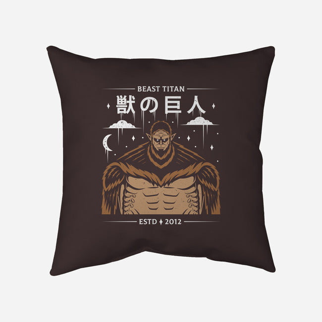 Zeke's Beast Titan-none removable cover throw pillow-Alundrart