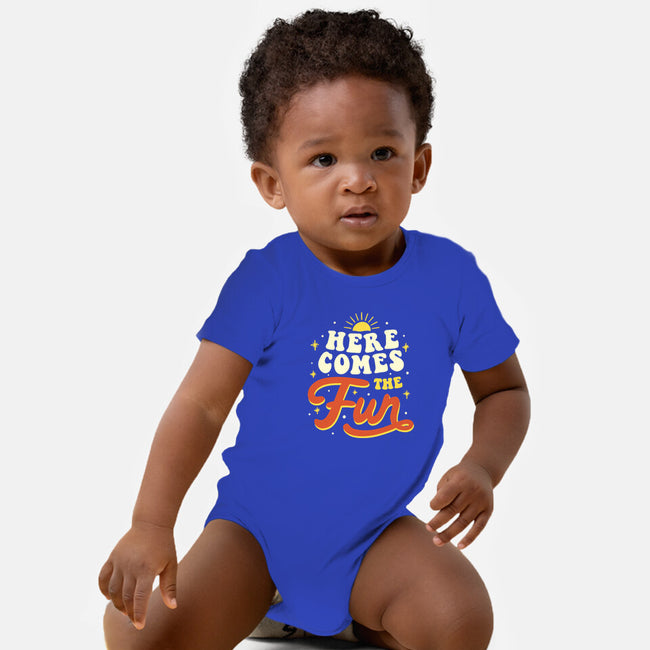 Here Comes The Fun-baby basic onesie-tobefonseca