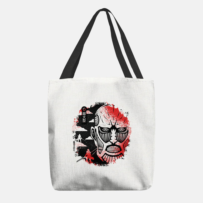 Colossal Face-none basic tote bag-Logozaste