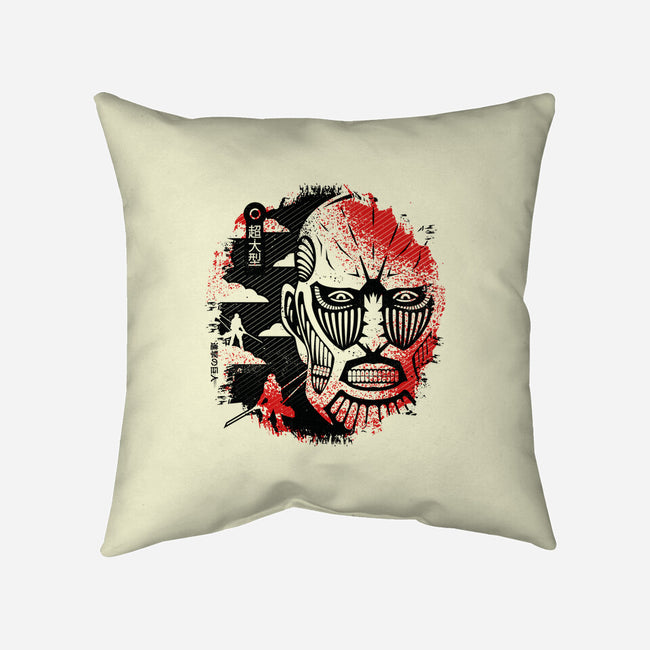 Colossal Face-none removable cover w insert throw pillow-Logozaste