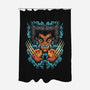 Oni Rage-none polyester shower curtain-Andriu