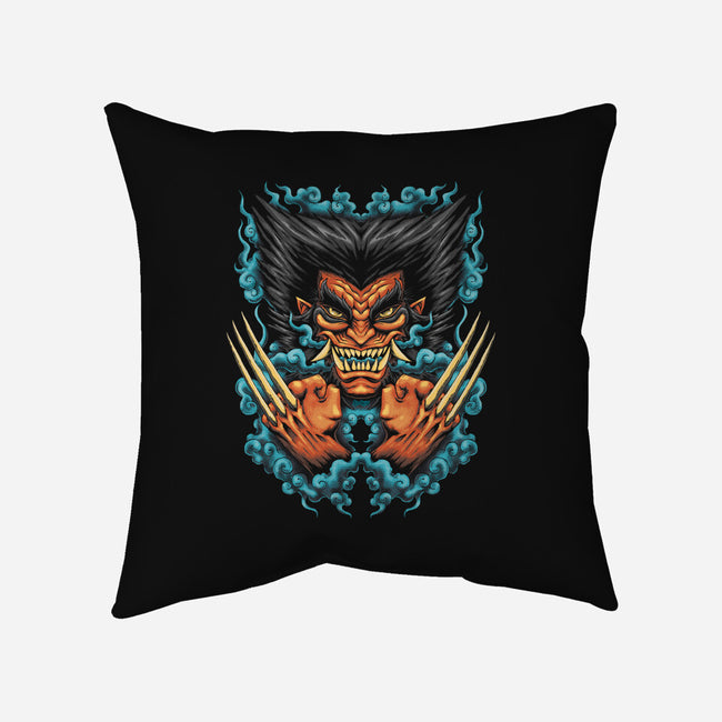 Oni Rage-none removable cover w insert throw pillow-Andriu
